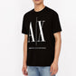 Camiseta masculina A|X Armani Exchange Icon Logo Cotton Graphic, preta, tamanho pequeno