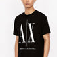 Camiseta masculina A|X Armani Exchange Icon Logo Cotton Graphic, preta, tamanho pequeno