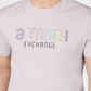 Camiseta masculina com estampa de logotipo A|X Armani Exchange rosa tamanho grande