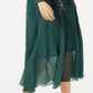Vestido longo plissado com cinto Marella feminino, verde, tamanho 6