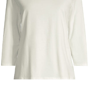 Top Max Mara Feminino Weekend com Decote Canoa e Manga 3/4, Branco, Tamanho Médio