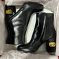 Bota Valentino Garavani feminina Heritage Vlogo preta tamanho 7
