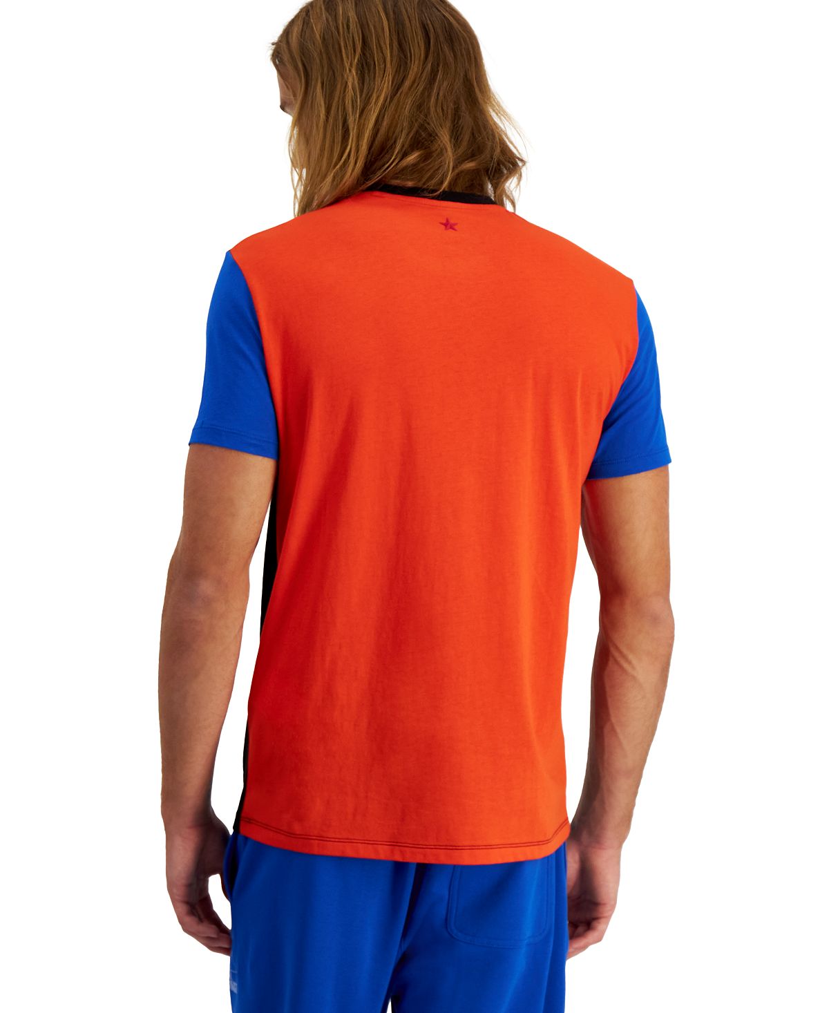 Camiseta masculina com logotipo tricolor A|X Armani Exchange, preta, tamanho extragrande