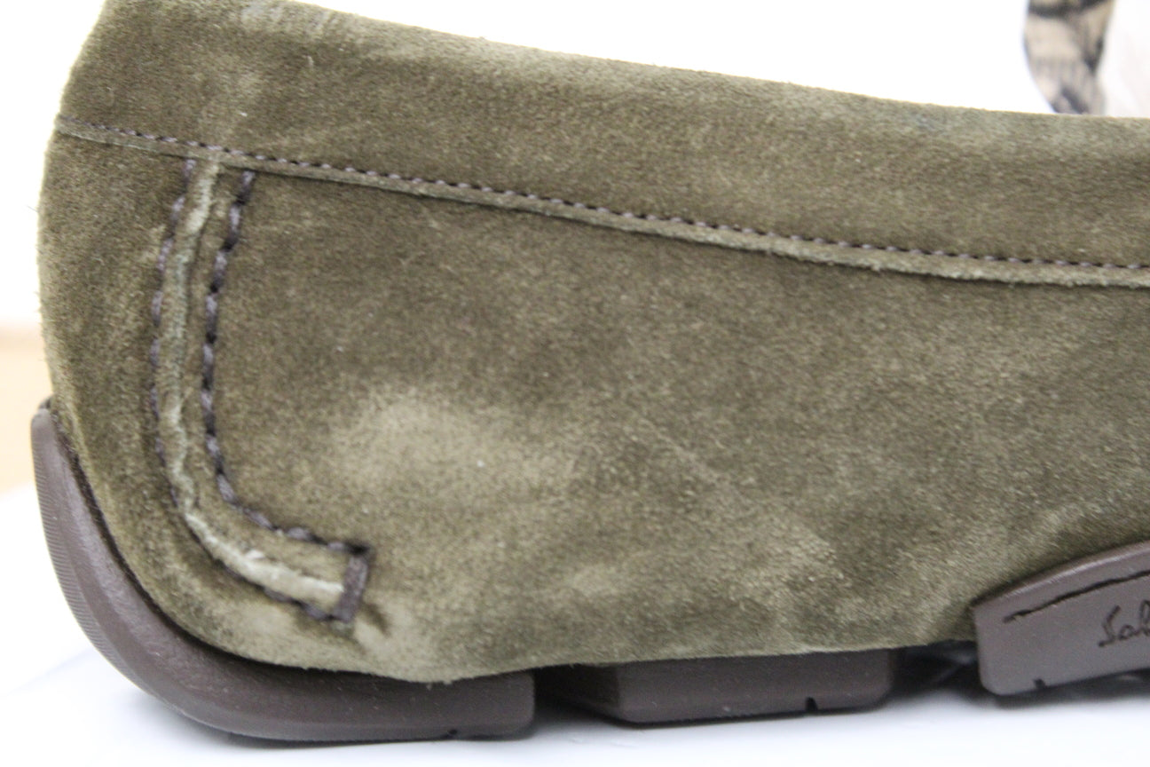 Salvatore Ferragamo Moc Toe Drivers Masculino Marrom Tamanho 10,5 E