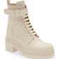 Bota de combate feminina Lober da Salvatore Ferragamo, marrom, tamanho 8 C