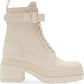 Bota de combate feminina Lober da Salvatore Ferragamo, marrom, tamanho 8 C