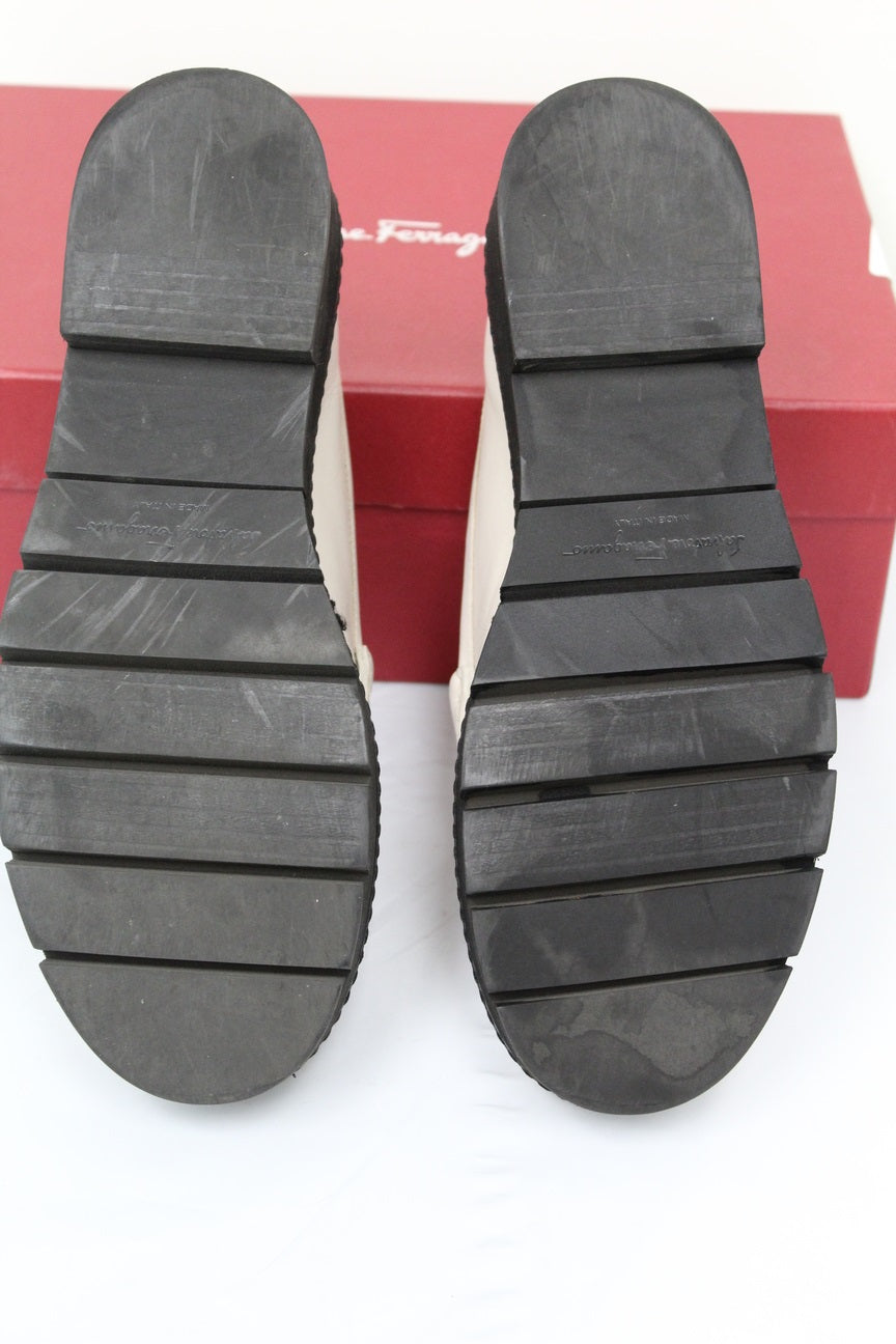 Salvatore Ferragamo Rolo Double Gancio Bit Loafer Feminino Marrom Tamanho 8,5