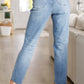 Judy Blue - High Rise Rigid Magic Destroy Slim Straight Jeans