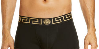 Versace First Men's Line Low Rise Trunks Black Size 7