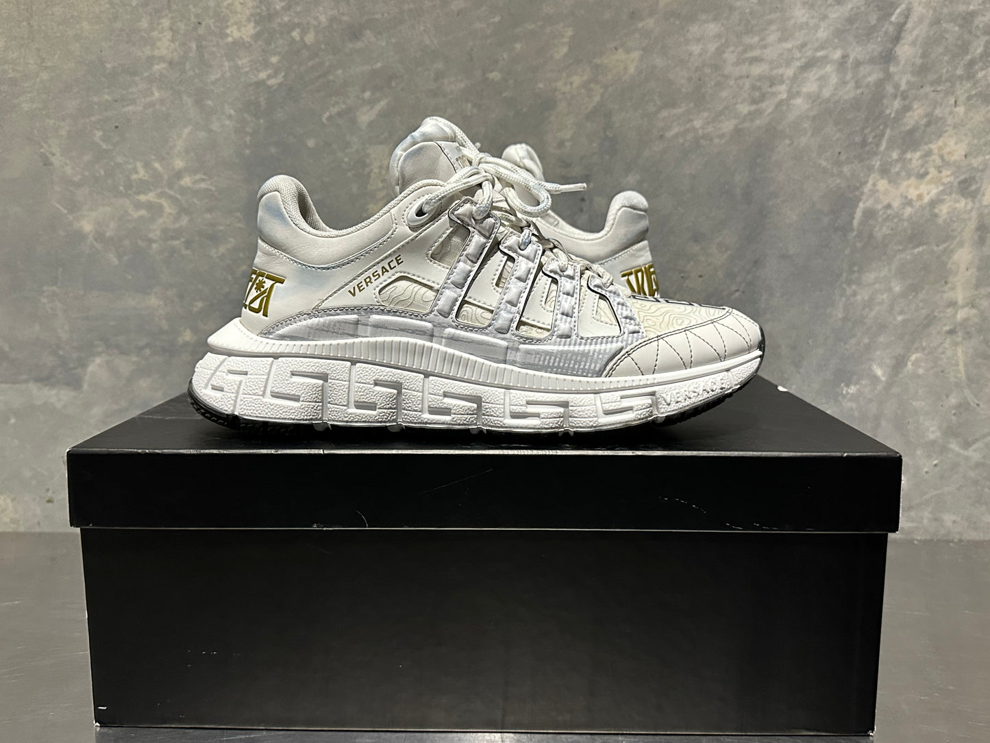 Tênis Versace Trigreca Masculino Cano Baixo Branco Tamanho 7
