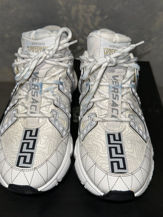 Versace Men's Trigreca Low Top Sneaker White Size 7