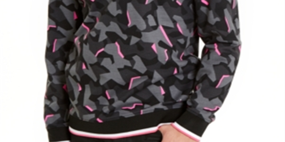 A|X Armani Exchange Moletom com capuz Hyperbright Fleece masculino, preto, tamanho médio