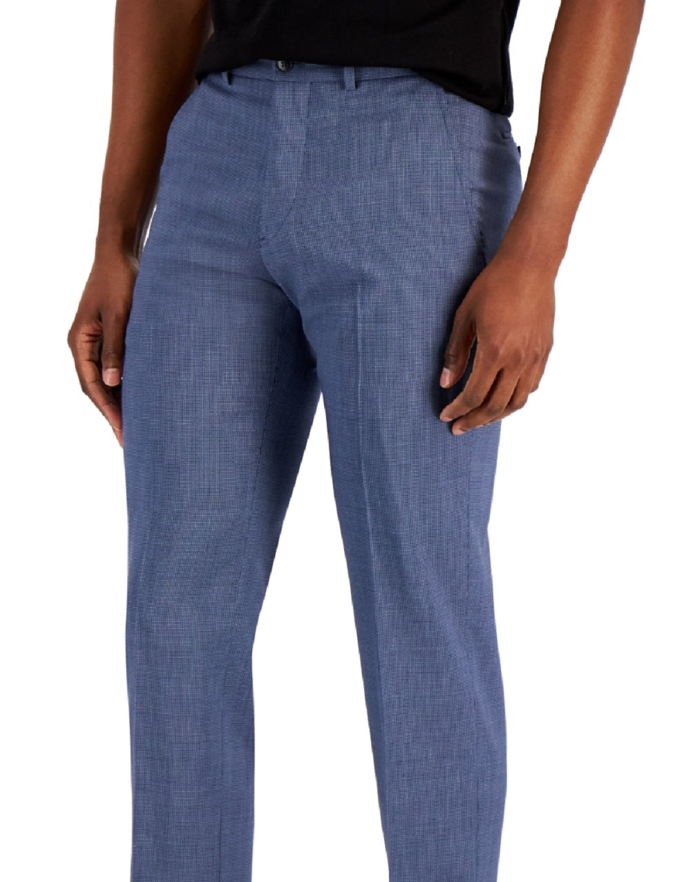 Calça de terno xadrez slim fit masculina A|X Armani Exchange azul tamanho 34x30