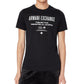 Camiseta masculina com estampa de logotipo e estilo de filme A|X Armani Exchange, preta, tamanho pequeno