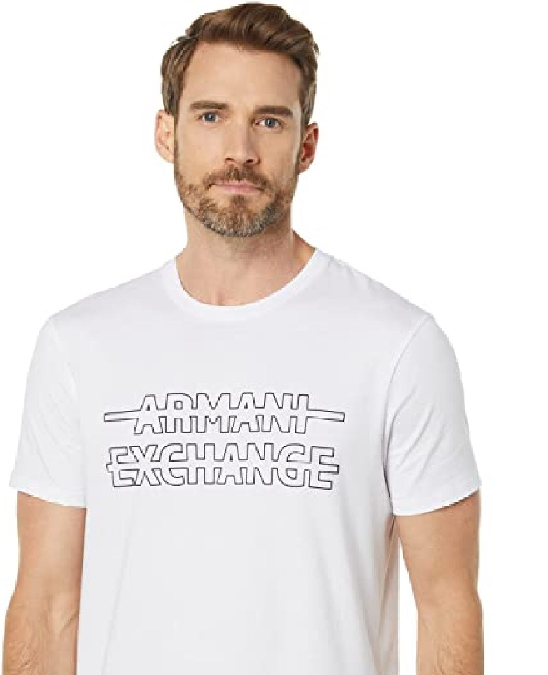 Camiseta masculina A|X Armani Exchange com estampa gráfica Strike Through, tamanho X-G