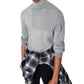A|X Armani Exchange Suéter Masculino de Gola Alta Colorblock Cinza Tamanho Grande