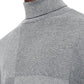 A|X Armani Exchange Suéter Masculino de Gola Alta Colorblock Cinza Tamanho Grande