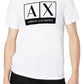 Camiseta masculina AX Armani Exchange com estampa de logotipo, branca, tamanho extragrande
