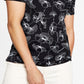 Camisa Polo Masculina A|X Armani Exchange com Estampa Floral, Preta, Tamanho Médio