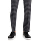 Calça de terno masculina A|X Armani Exchange Slim Fit Buffalo Plaid Wool, cinza, tamanho 32X30