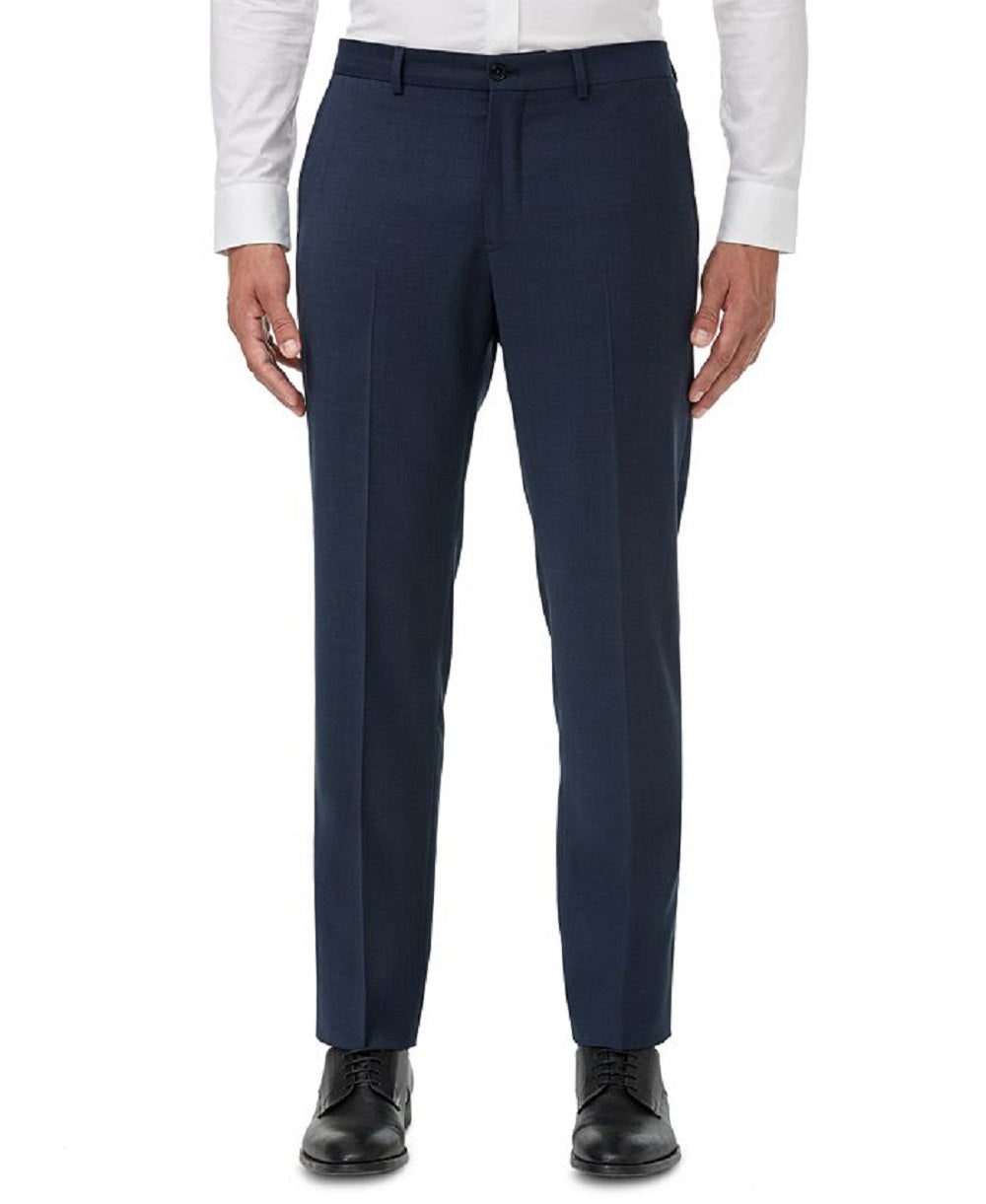 Terno masculino AX Armani Exchange Slim Fit Birdseye, calça separada, azul, tamanho 34x30