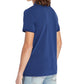 Camisa polo masculina AX Armani Exchange com estampa de logotipo e carcela, azul, tamanho XX-G