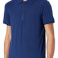 Camisa polo masculina AX Armani Exchange com estampa de logotipo e carcela, azul, tamanho XX-G