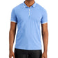 Camisa Polo Masculina A|X Armani Exchange com Zíper e Logotipo Roxo Tamanho Grande