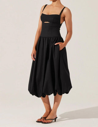 Astr - Vestido midi bolha sem mangas Jevi