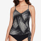 Maiô feminino Magicsuit Tankini com aro, preto, tamanho 8