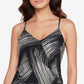 Maiô feminino Magicsuit Tankini com aro, preto, tamanho 8