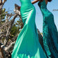 Jovani - Metallic Fitted One Shoulder Prom Dress