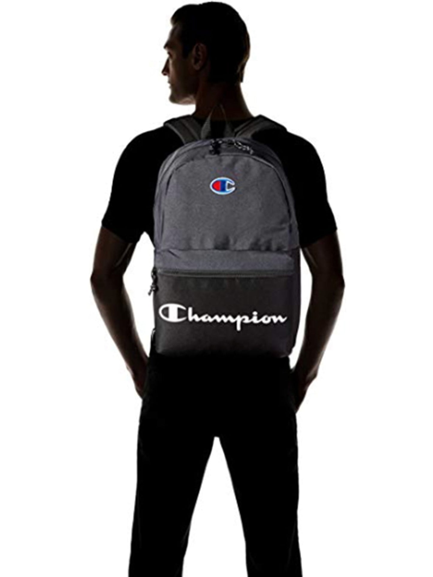 Mochila Champion Unissex Manuscript para Adultos, Preta, Tamanho Regular