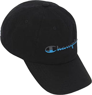 Boné de beisebol Champion com logotipo masculino, azul, tamanho regular
