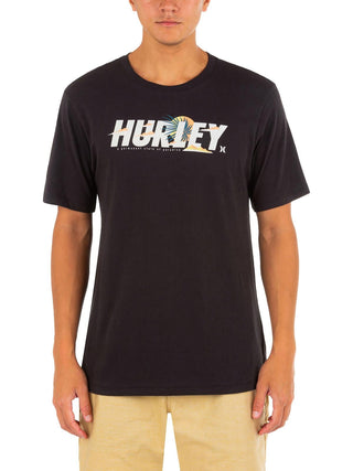 Camiseta Hurley Everyday Washed Cloudbreak Manga Curta Masculina Preta Tamanho Grande