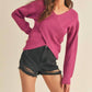 &Merci - Sage Ribbed Crossover Sweater