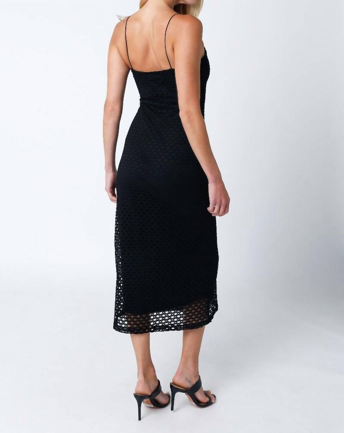 Olivaceous - Malin Crochet Midi Dress