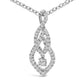 Sterling Silver 1/3 Cttw Diamond Swirl Teardrop Pendant Necklace