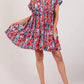 Trendsi - SAGE + FIG Floral Button Down Short Sleeve Mini Dress