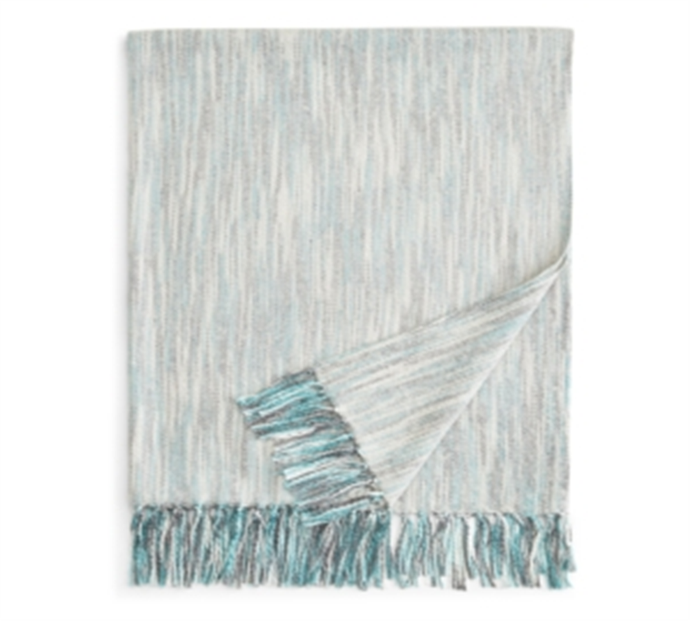 Manta Sparrow &amp; Wren Penelope Branco/Turquesa