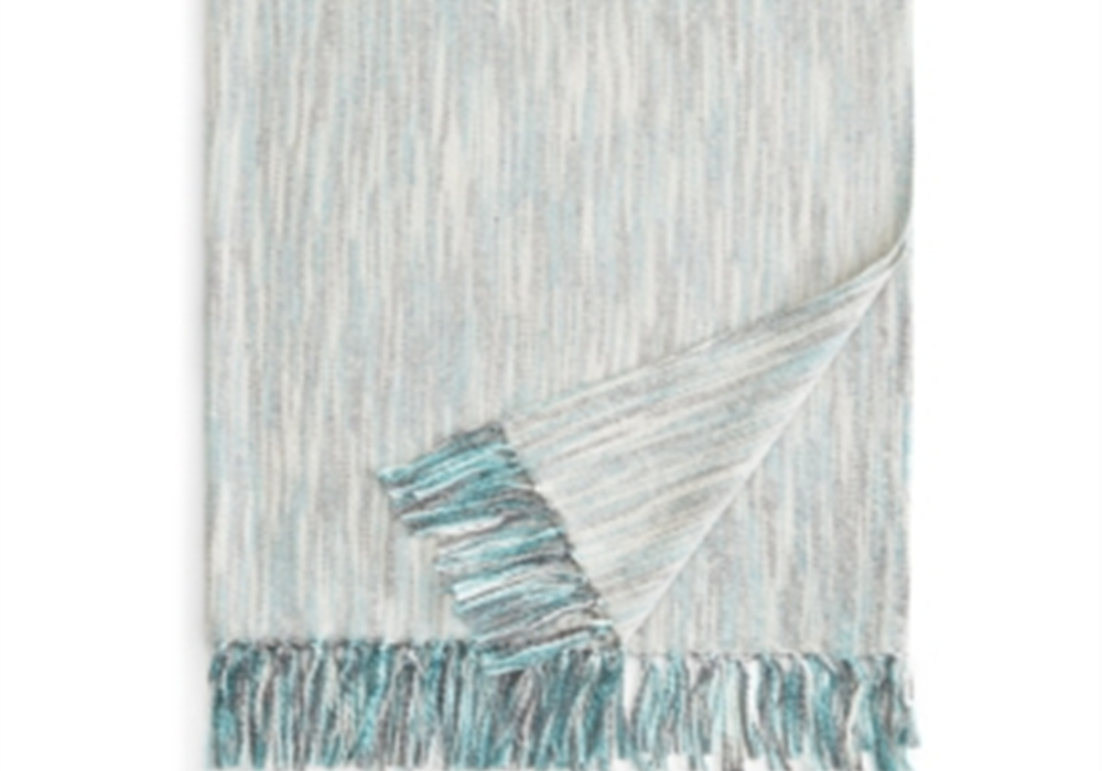 Manta Sparrow &amp; Wren Penelope Branco/Turquesa