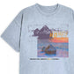 Camiseta masculina Philcos Monet Graphic manga curta azul tamanho médio