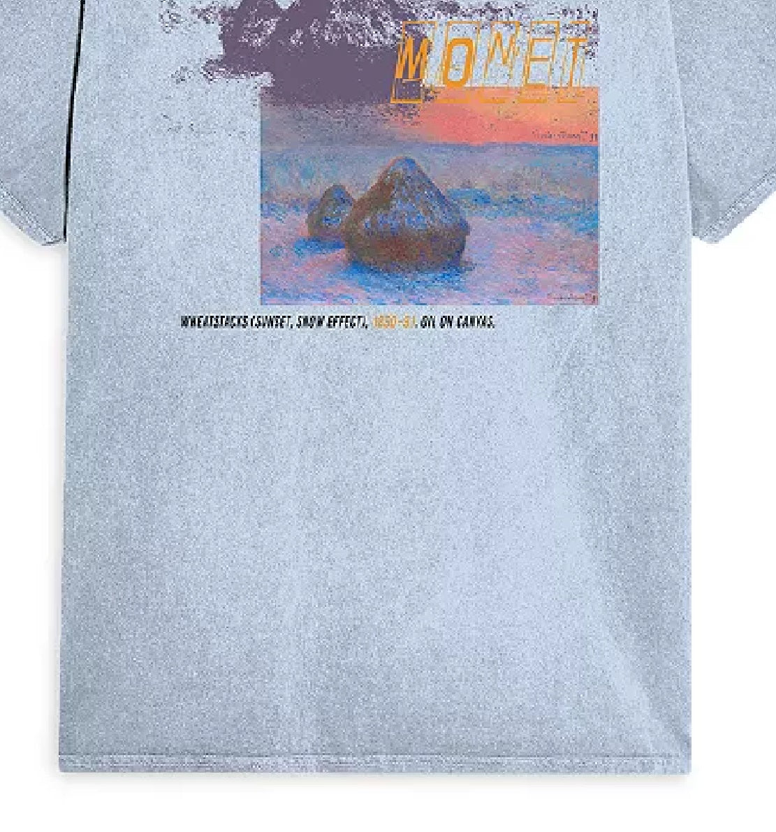 Camiseta masculina Philcos Monet Graphic manga curta azul tamanho médio