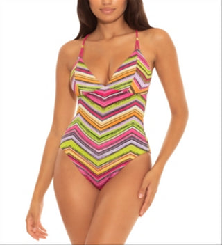 Maiô reversível Becca Farah Abigail feminino, multicolorido, tamanho grande
