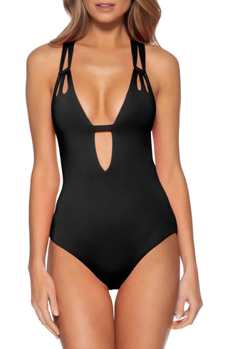 Maiô Becca Feminino Preto Decote Profundo Tamanho X-G