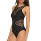 Maiô Becca Feminino Colorplay Gola Alta Preto Tamanho Grande