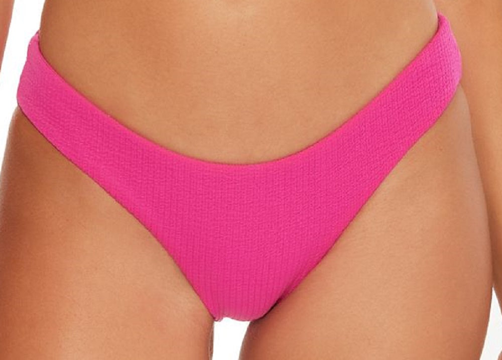 Biquíni Becca Feminino Pucker Up Texturizado Franzido Costas Hipster Maiô Rosa Tamanho Médio