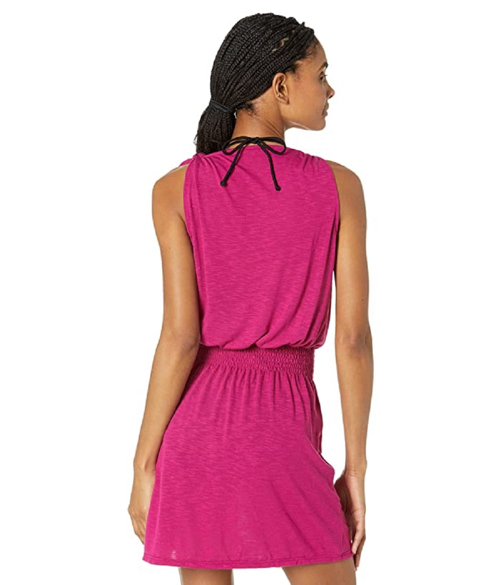 Vestido Becca Breezy Basics com amarração no ombro, rosa, tamanho pequeno