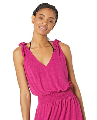 Vestido Becca Breezy Basics com amarração no ombro, rosa, tamanho pequeno