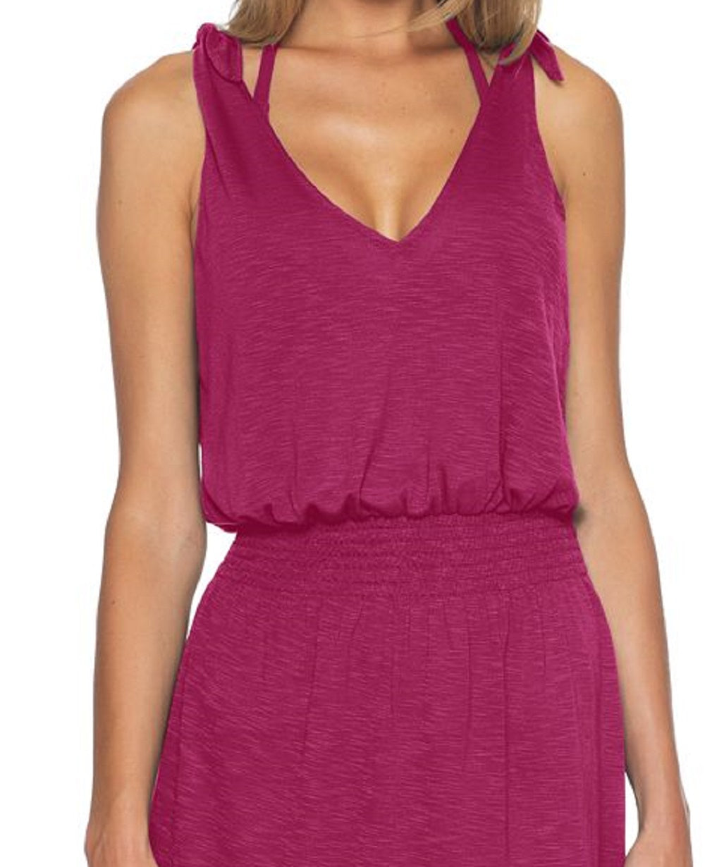 Vestido de saída de praia Becca feminino Breezy vermelho tamanho médio